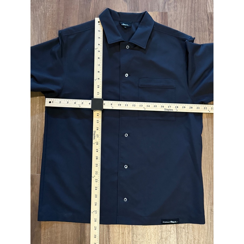 3.1 Phillip Lim Mens Short Sleeve Button Down Cotton Blend Shirt Black Size M - Picture 2 of 8